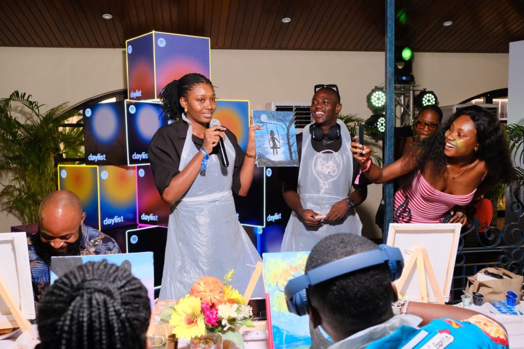 Spotify wows art lovers in Lagos for its Inaugural ‘Daylist’ inspired ‘Sip & Paint’.